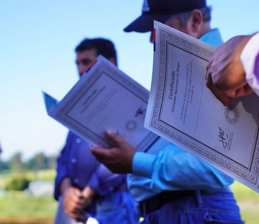 “bono electrónico” en obras de riego
