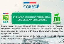 Ingeniero Ambiental de INIA dicta charla "Eficiencia Productiva: Uso de Agua en Lechería" Medidas concretas para disminuir el consumo del agua en las lecherías, optimizar su uso a nivel predial y por ende reducir la huella hídrica de la producción de leche entregará el profesional del INIA.