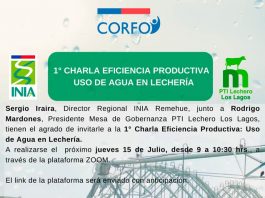 Ingeniero Ambiental de INIA dicta charla "Eficiencia Productiva: Uso de Agua en Lechería" Medidas concretas para disminuir el consumo del agua en las lecherías, optimizar su uso a nivel predial y por ende reducir la huella hídrica de la producción de leche entregará el profesional del INIA.