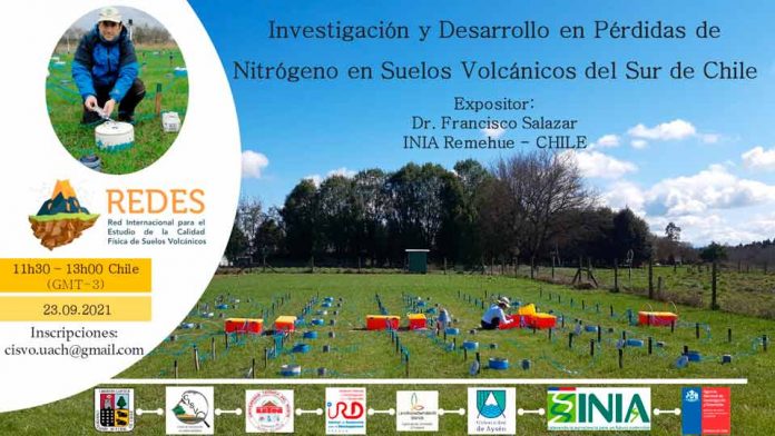 Realizarán seminario sobre pérdidas de nitrógeno en suelos volcánicos del sur de Chile