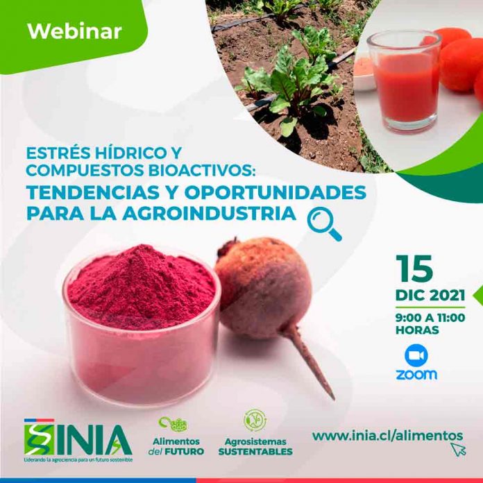 INIA invita a Webinar sobre estrés hídrico y compuestos bioactivos
