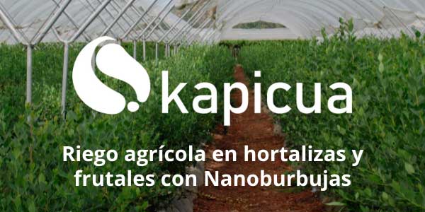 Riego agrícola con nanoburbujas Kapicua