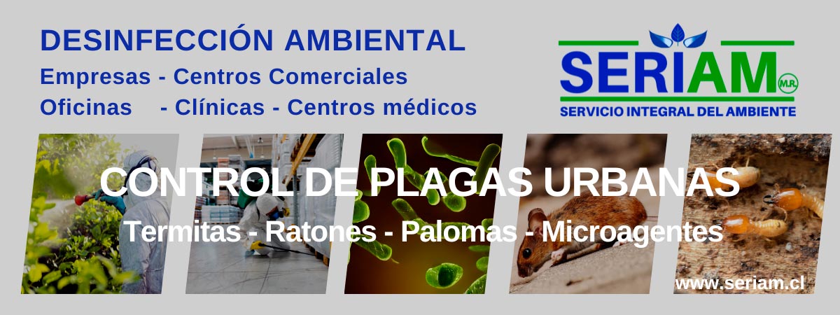 Desinfección ambiental empresas PLAGAS SERIAM
