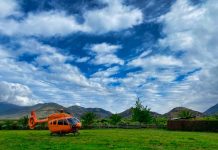 Secado de frutales con helicópteros