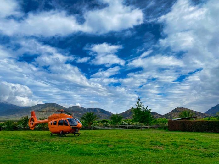 Secado de frutales con helicópteros