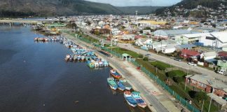 Un 82% de avance presentan obras de construcción del embarcadero en ribera sur río Lebu