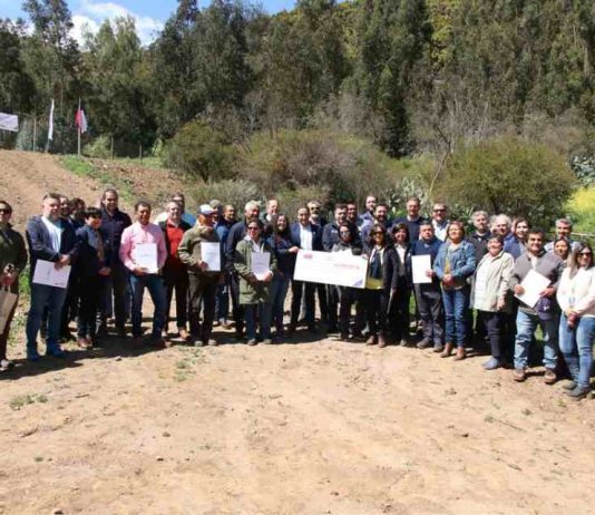 Bonificaciones de ley de riego e inaugura tranque El Trapiche en comuna de Hijuelas