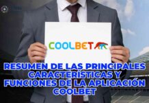 Resumen de las principales características y funciones de la aplicación Coolbet