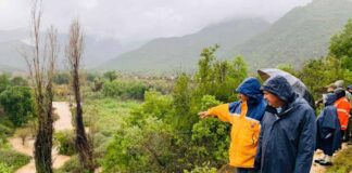 Ministro Valenzuela llega hasta sector Millahue en San Vicente de Tagua Tagua y pide a vecinos evacuar ante inminente colapso de tranque