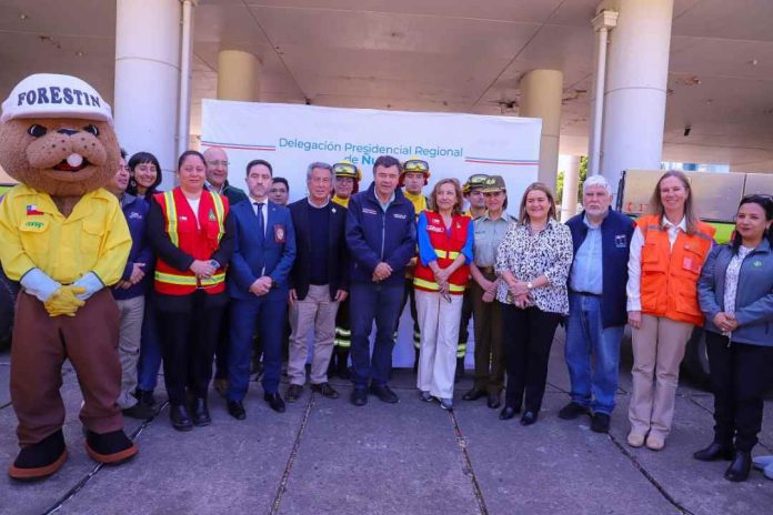 Ministro de Agricultura encabeza lanzamiento del plan de combate de incendios forestales en la región de Ñuble