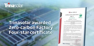 Trinasolar asciende a la clasificación cuatro estrellas en certificación Fábrica Cero Carbono de TiGroup