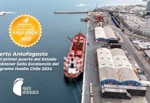 Puerto Antofagasta es el primer puerto del Estado en obtener Sello Excelencia del Programa Huella Chile 2024