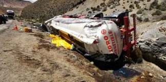 Camión Boliviano derramó 10 mil litros de petróleo al interior del Parque Nacional Lauca
