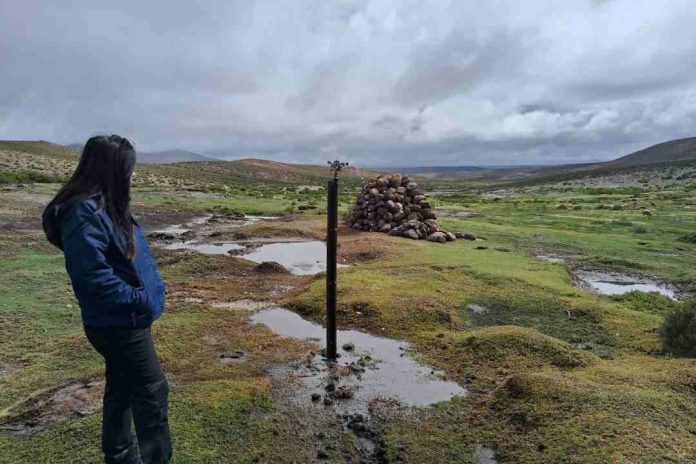 Con estupas de hielo buscan fortalecer el riego ancestral de bofedales en General Lagos