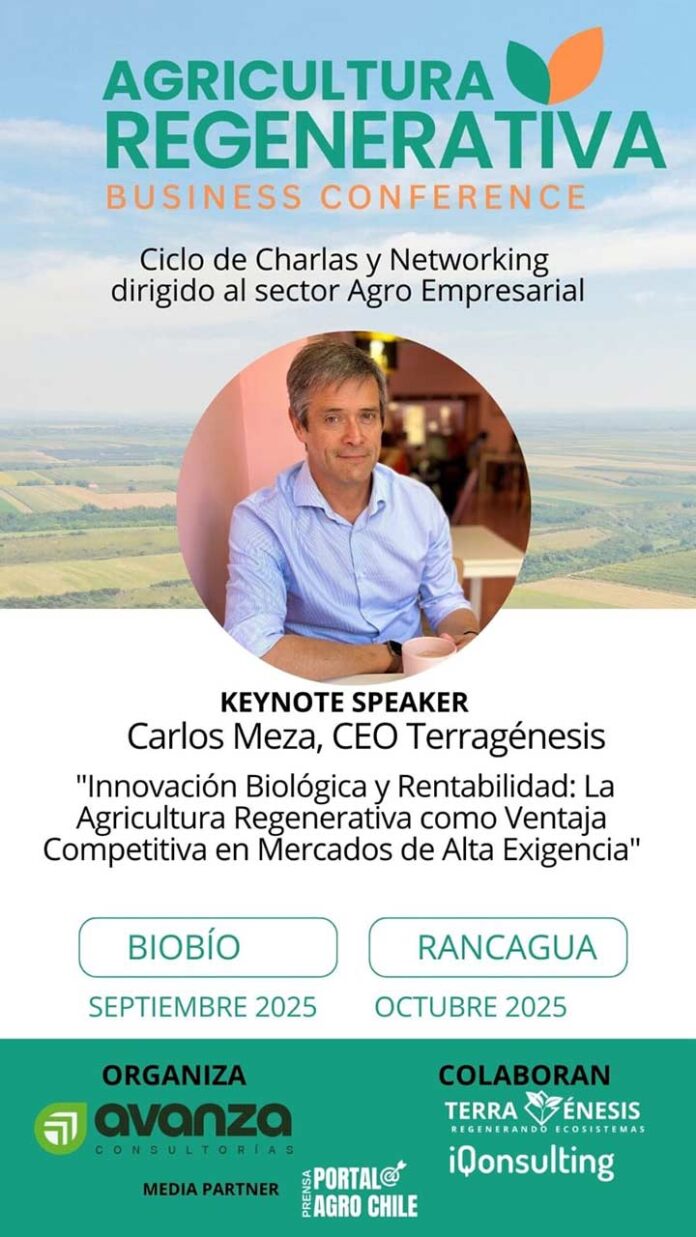 Prensa Portal Innova y Portal Agro Chile, Media Partner Oficiales para la Conferencia Agricultura Regenerativa, Business Conference 2025