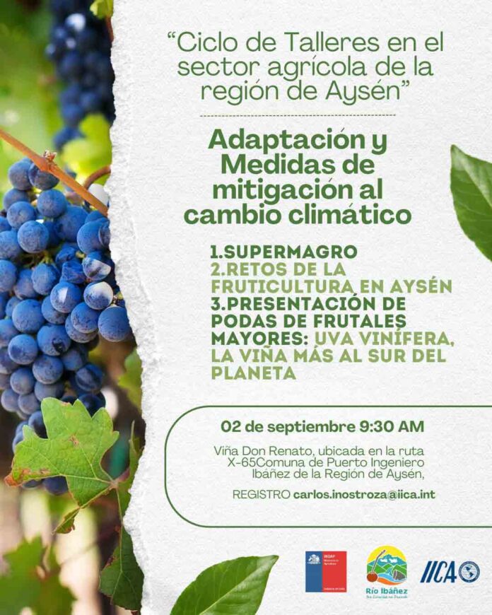 INDAP, la Municipalidad de Río Ibáñez y el IICA organizan ciclo de talleres sobre agricultura y cambio climático en Aysén