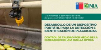 INIA La Platina invita a seminario de cierre sobre dispositivo portátil para detección de plaguicidas en postcosecha