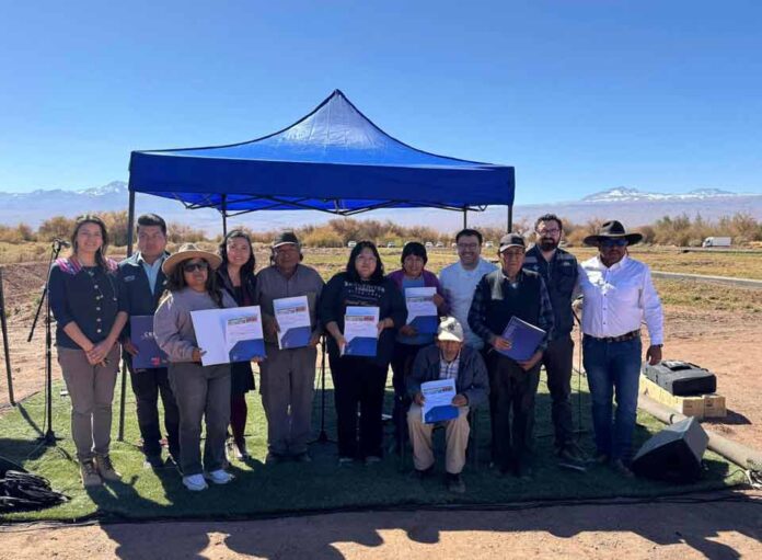San Pedro de Atacama: Minagri entrega históricas bonificaciones de riego e inaugura tranque en el Ayllu de Cúcuter