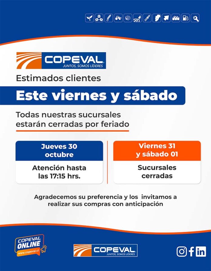 Copeval informa