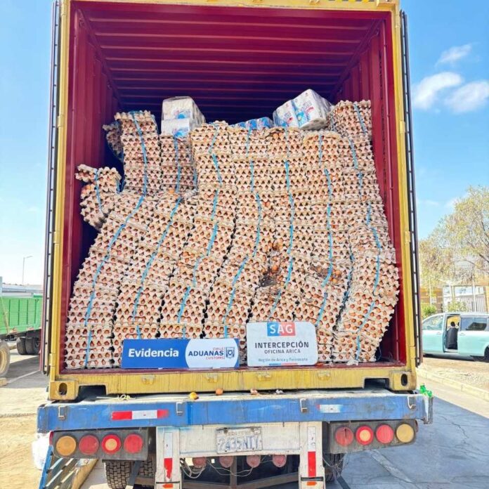 Con portal escáner SAG y Aduanas descubren contrabando de 400 mil huevos en la frontera con Bolivia  Con portal escáner SAG y Aduanas descubren contrabando de 400 mil huevos en la frontera con Bolivia