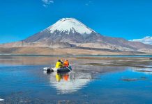 CONAF aceleró limpieza del Lago Chungará con apoyo de dos embarcaciones y contratación de empresa para extracción de aceite de soya