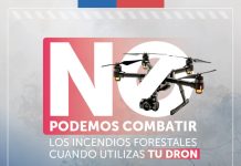 CONAF recuerda prohibición de usar drones durante el combate de incendios forestales CONAF recuerda prohibición de usar drones durante el combate de incendios forestales