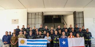 Uruguay envía equipo especializado para apoyar el combate de incendios forestales en Chile