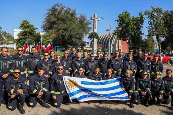 Uruguay envía equipo especializado para apoyar el combate de incendios forestales en Chile
