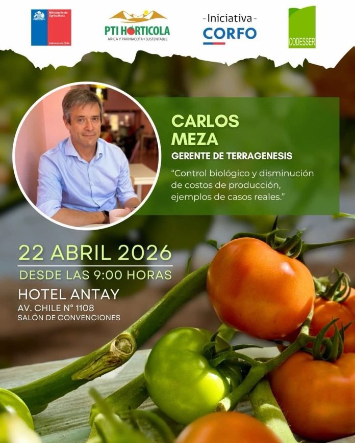 Carlos Meza liderará encuentro de agricultura regenerativa y control biológico en Arica