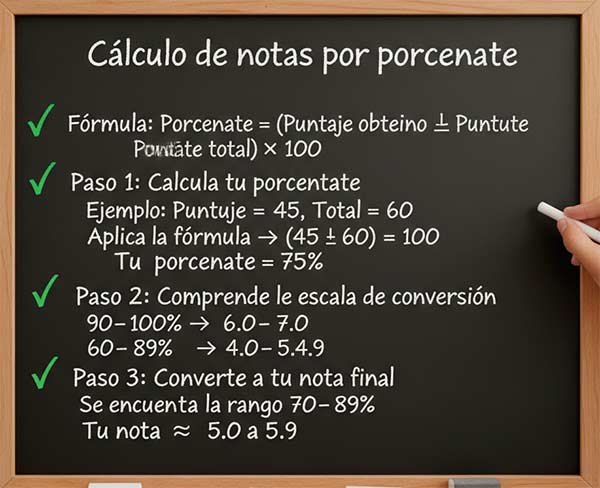 Cálculo de notas por porcentaje Herramientas para calcular notas en Chile fácilmente ¿Cómo calcular las notas en Chile? Guía Completa y Fácil de Seguir