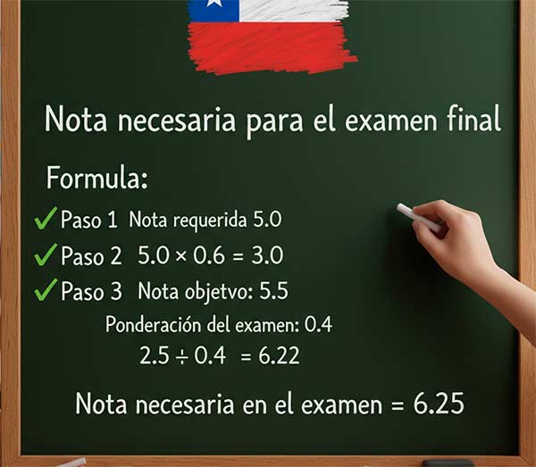Nota necesaria para el examen final, Herramientas para calcular notas en Chile fácilmente ¿Cómo calcular las notas en Chile? Guía Completa y Fácil de Seguir