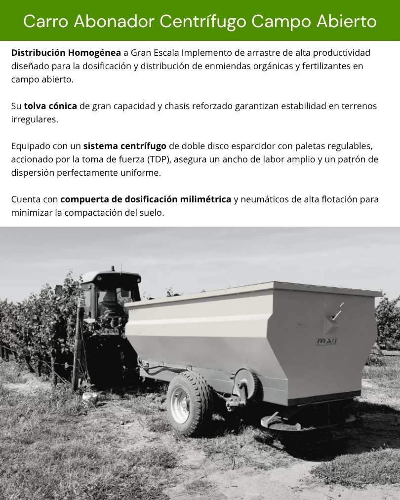 Carro Abonador Centrífugo Campo Abierto