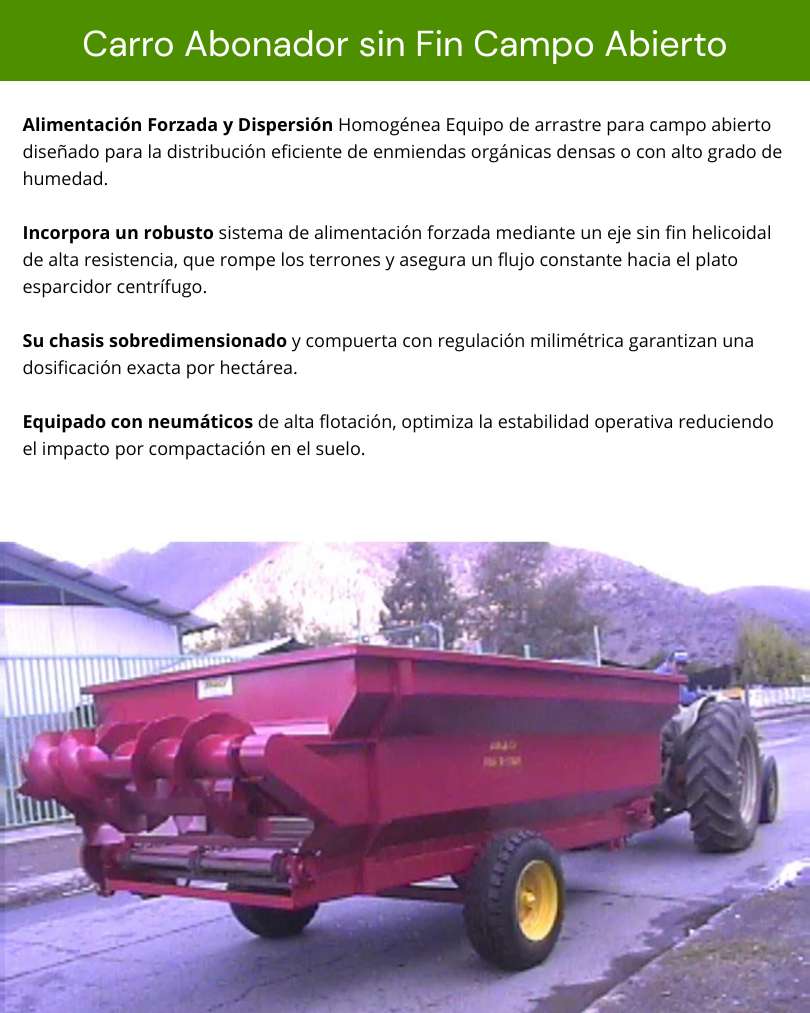 Carro Abonador sin Fin Campo Abierto