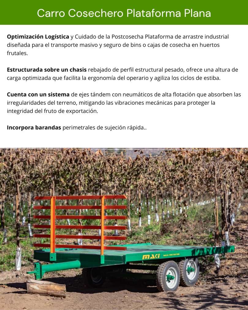 Carro Cosechero Plataforma Plana