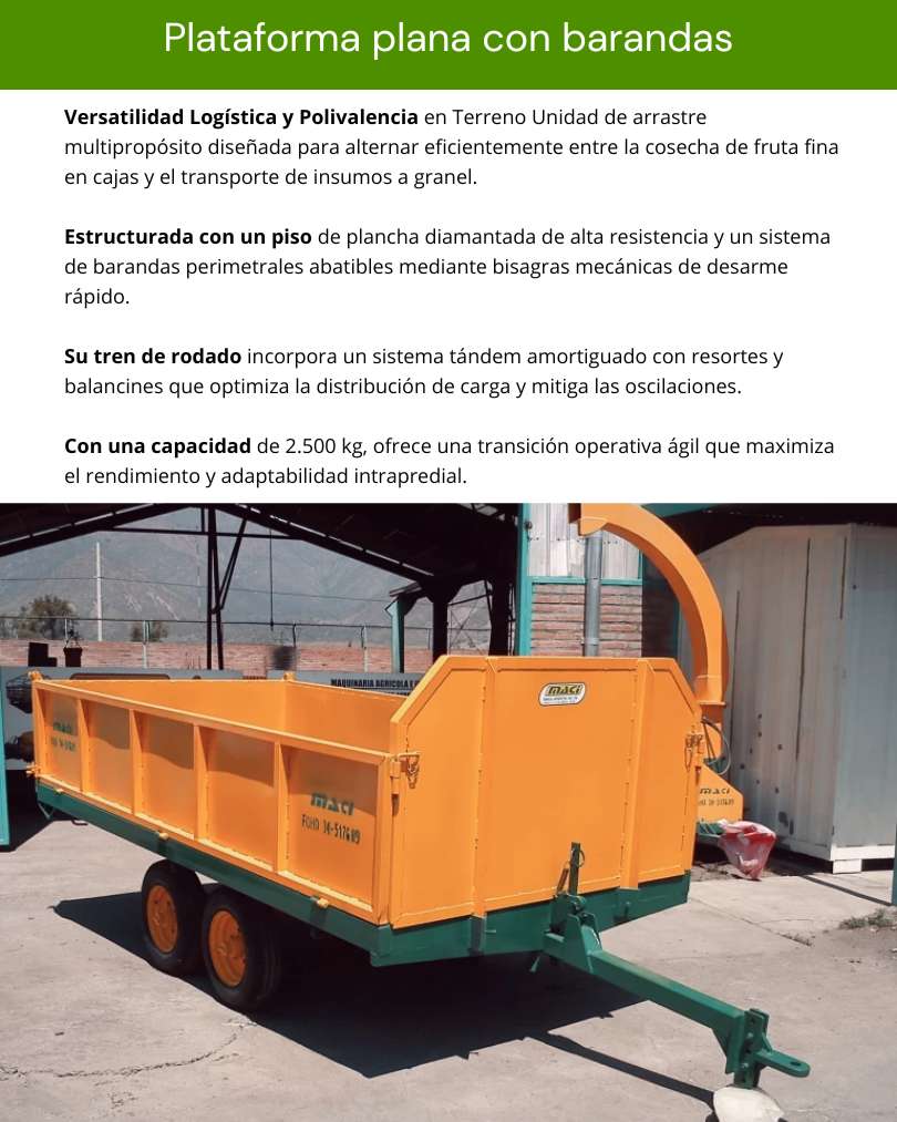 Plataforma plana con barandas