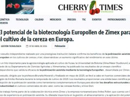 El potencial de la biotecnología Europollen de Zimex para el cultivo de la cereza en Europa Polinización asistida Europollen, polinización artificial. El potencial de la biotecnología Europollen de Zimex para el cultivo de la cereza en Europa