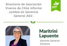 DIRECTORIO DE ASOCIACIÓN VIVEROS DE CHILE INFORMA CAMBIO EN GERENCIA GENERAL AGV DIRECTORIO DE ASOCIACIÓN VIVEROS DE CHILE INFORMA CAMBIO EN GERENCIA GENERAL AGV