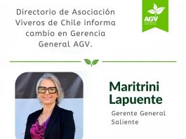 DIRECTORIO DE ASOCIACIÓN VIVEROS DE CHILE INFORMA CAMBIO EN GERENCIA GENERAL AGV DIRECTORIO DE ASOCIACIÓN VIVEROS DE CHILE INFORMA CAMBIO EN GERENCIA GENERAL AGV