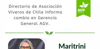 DIRECTORIO DE ASOCIACIÓN VIVEROS DE CHILE INFORMA CAMBIO EN GERENCIA GENERAL AGV