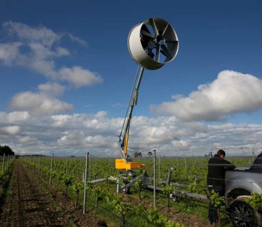 Control de heladas en frutales: La tecnología de hélices de Zimex clave ante la inminente brotación de agosto