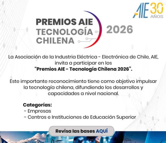 AIE abre convocatoria de los «Premios AIE – Tecnología Chilena 2026» para reconocer el desarrollo tecnológico realizado en Chile AIE abre convocatoria de los "Premios AIE – Tecnología Chilena 2026" para reconocer el desarrollo tecnológico realizado en Chile