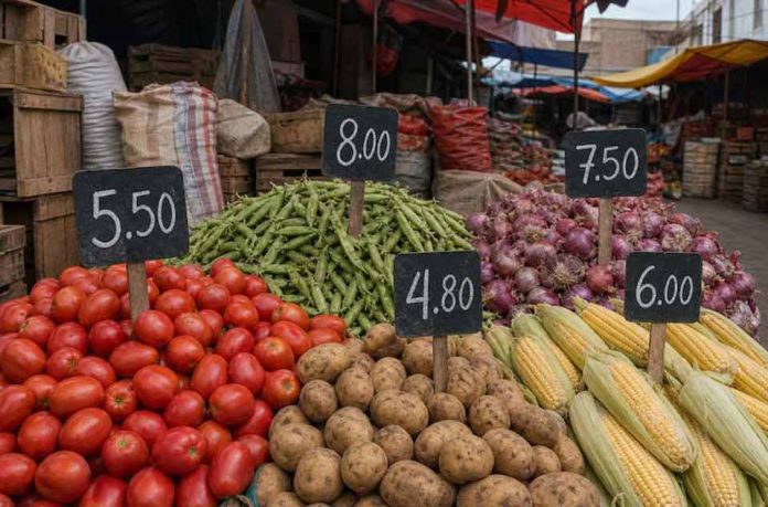Los alimentos básicos subieron hasta 123% en un mes en Perú: El Niño presiona los precios de tomates, papas y choclos en los mercados Los alimentos básicos subieron hasta 123% en un mes en Perú: El Niño presiona los precios de tomates, papas y choclos en los mercados