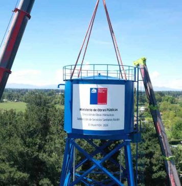 Reportaje | Un paso clave para el Agua Potable Rural: MOP iza torre y estanque del SSR El Huertón en Los Ángeles Agua Potable Rural