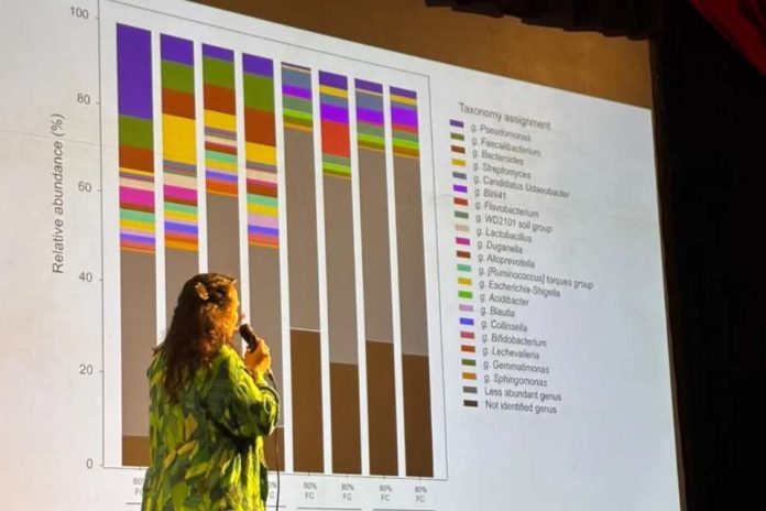 Investigadora de la UCT representó a la microbiología chilena en Argentina con estudio sobre bacterias nativas y calidad nutricional del tomate Investigadora de la UCT representó a la microbiología chilena en Argentina con estudio sobre bacterias nativas y calidad nutricional del tomate