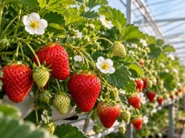 Plantas de frutillas que pueden dar frutos 2 veces en una misma temporada avanzan a su pronta comercialización en Inglaterra